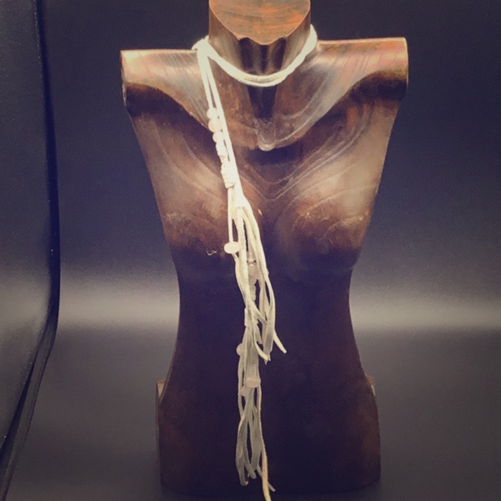 Deerskin Long Lariat Necklace